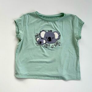 American Girl T-shirt Kids Large (14/16) Koala Bears Green With Appliqué